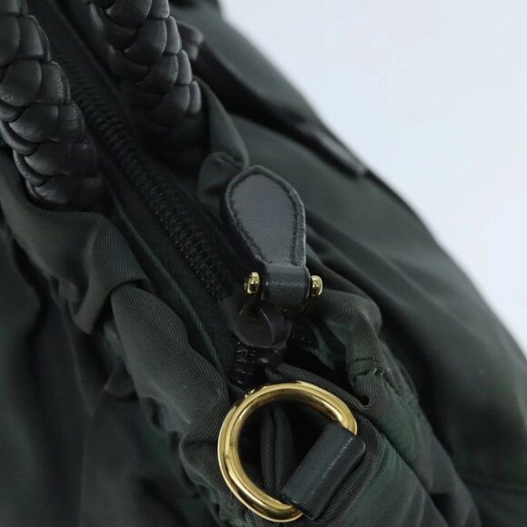 PRADA Hand Bag Nylon 2way Khaki Gold - Picture 8 of 14